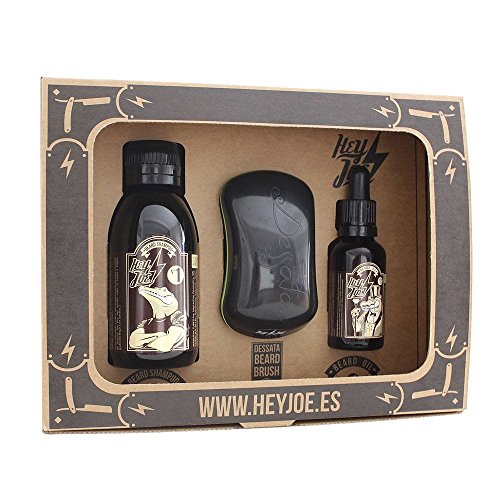 HEY JOE - Bearded Survival KIT | Kit de arreglo barbas que incluye: aceite, champú y cepillo para barba