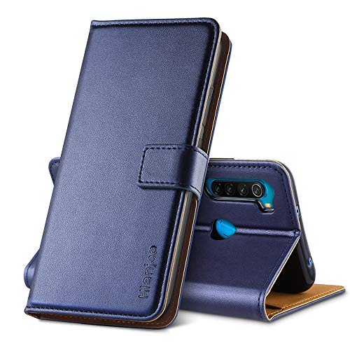 Hianjoo Funda Compatible con Xiaomi Redmi Note 8, Suave PU Cuero Carcasa con Flip Case Cover, Cierre Magnético, Función de Soporte, Billetera con Tapa Tarjetas Compatible con Redmi Note 8, Azul