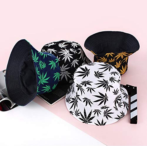 Hombres Mujeres Sombrero De Cubo De Hoja De Arce Hip Hop Pescador Sombreros De Panamá Bordado Algodón Al Aire Libre Verano Otoño Bob Visor Bucket Cap Regalo M56-5Envío Gratis