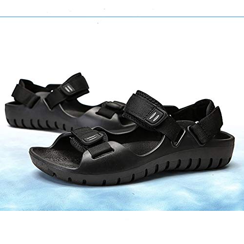 Hombres Sandalias de Lona Zapatos Zapatillas Retro Magic Stick Anti Slip Desgaste Resistente Zapatos de Playa al Aire Libre Sandalia Casual Calzado de Agua en Verano para Nadar