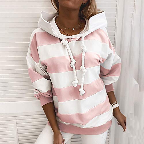 Hoodie Suéter Sudaderas con Capucha para Mujer, Sudadera con Capucha A Rayas De Manga Larga, Jerseys De Moda, Ropa De Calle Femenina, Sudadera con Capucha De Hip Hop, Sudadera