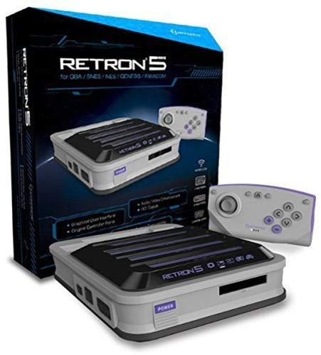 Hyperkin - Consola Retron 5, Color Gris + Mando Bluetooth