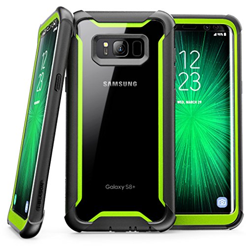 i-Blason Funda Galaxy S8 Plus [Ares] Transparente Case Carcasa Completa con Protectores de Pantalla Incorporados para Samasung Galaxy S8 Plus (Verde)