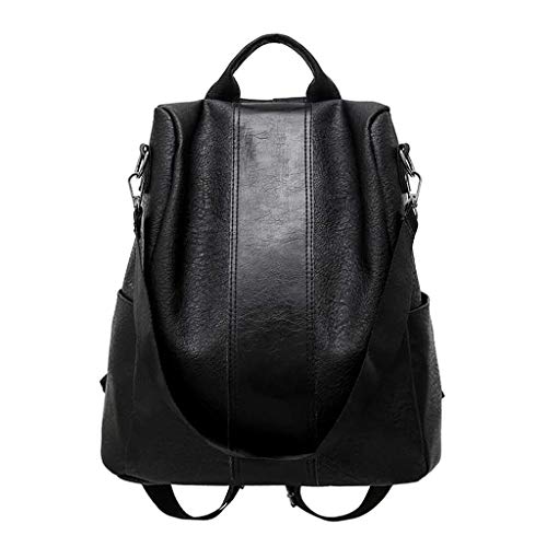 JERFER Mochila Antirrobo Mujer Bolso Casual Salvaje Piel Suave Uso Dual Mochila Pequeña