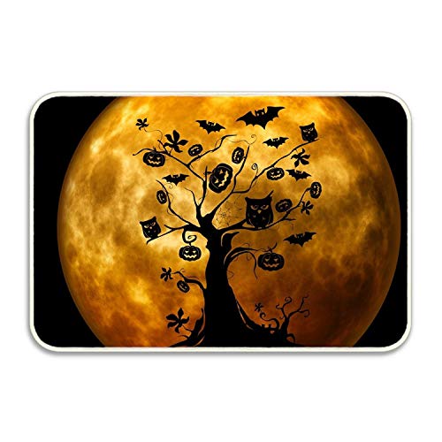 jingqi Welcome Doormat - Halloween Card, Non-Slip, Durable, Made Using Rubber Non Slip23.6(L) x 15.7(W)