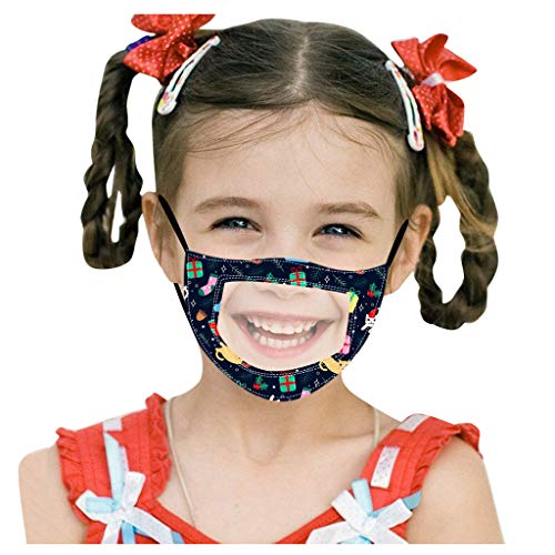 JMNyxgs 5PC Niño Cubrebocas Al Aire Libre Ajustable Reutilizable Moda Cómodo Lavable Transpirable B