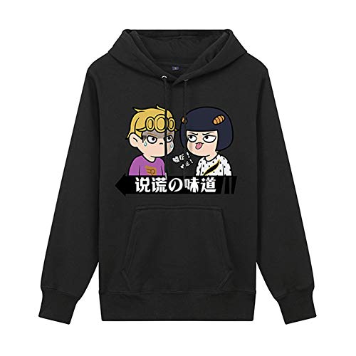 JoJo's Bizarre Adventure T-Camisa Hoodie,Impresión Unisexo Jersey Negro De Jersey-Camisa Bonita Joan Bucciarati A M