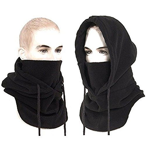 joyoldelf Máscara táctico Heavyweight Balaclava Deportes al Aire Libre (Negro)