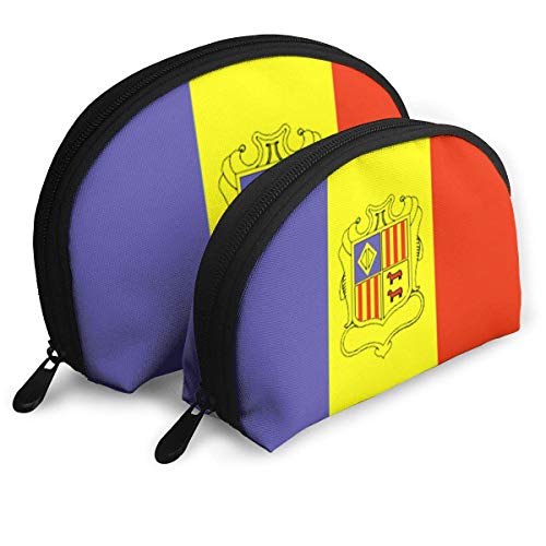 JUKIL Andorra Flag Bolsas portátiles Bolsa de Embrague Monedero Almacenamiento de Viaje cosmético