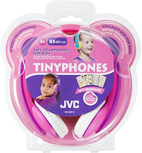 JVC Auriculares HA-KD7-P-E Color Rosa, Diseñado para Niños