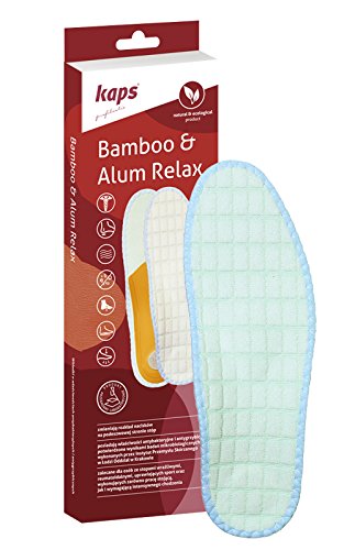 Kaps Plantillas Ortopédicas Ortoticas para Pies Planos Hombres Mujeres, con Control de Olores Carbón y Bambú, Bambú & Alumbre Relajado (38 EUR)