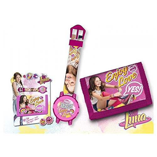 Kids Soy Luna Set Reloj y Billetera, Color Rosa