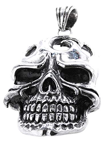 Kiss of Leather – Colgante de calavera XL de acero inoxidable nº 94