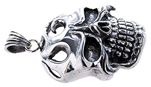 Kiss of Leather – Colgante de calavera XL de acero inoxidable nº 94