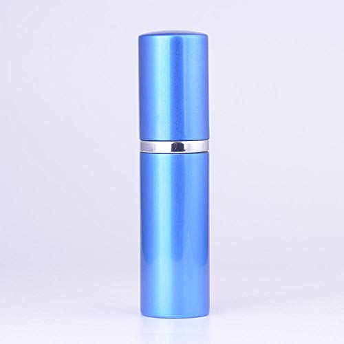 lhmlyl Botella sprayMUB-5ml / 10ml Mini Botella de Perfume Recargable portátil de Aluminio de Viaje con Spray y envases cosméticos vacíos con atomizador-5ml_Azul