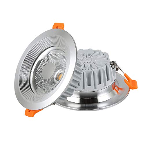 Lionze Proyectores empotrables Redondos Ultra Delgados de la lámpara del Techo LED de Downlight de Las Luces empotradas de Aluminio con el Conductor Incorporado para la Alameda Comercial