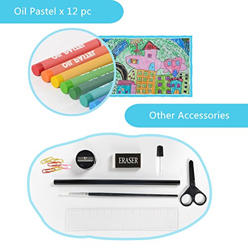 LIVEHITOP 109 PCS Artístico Set de Pintura y Dibujo, Profesional Caso Kit Colores Lápices Acuarela Rotuladores Oleo Pastel Regalo para Niños, Estudiante, Adulto