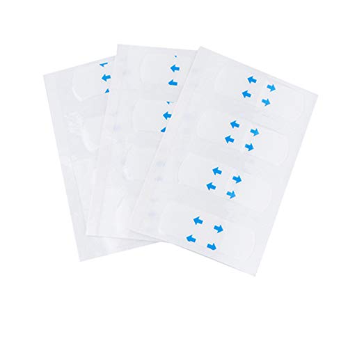 Locisne 200pcs Etiqueta estiramiento facial,Cinta adhesiva estiramiento facial Etiquetas delgadas invisibles en forma de V Cinta facial Maquillaje Herramientas estiramiento facial para rostro