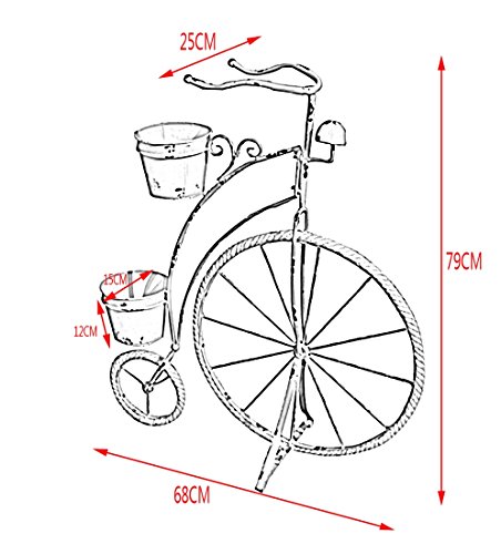 LSX Stand pour plantes Soporte de Flor Retro de la Bicicleta del Metal Conveniente para el tamaño del balcón de la Sala de Estar los 79 * 68cm