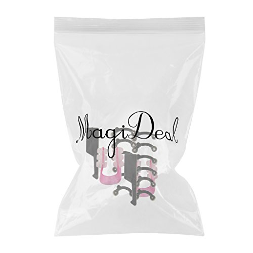 MagiDeal 6 Pares Corrector Levante Enderezamiento Puente de Nariz Belleza Negro 3D