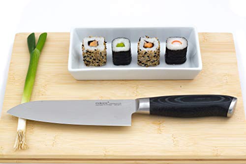 makami - Cuchillo de cocina Santoku, acero de Damasco japonés, VG-10