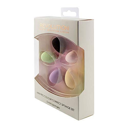 Makeup Revolution Mini Pro Colour Correct Sponge Set 5 Mini Sponges Zestaw mini gąbek do makijażu 5szt.