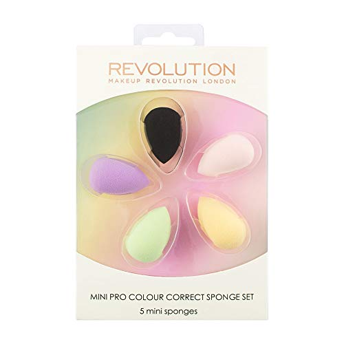 Makeup Revolution Mini Pro Colour Correct Sponge Set 5 Mini Sponges Zestaw mini gąbek do makijażu 5szt.