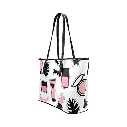 Maquillaje las niñas Hermosa cuero grande Portátil Mango superior Bolsas mano Bolsos causales Bolsos con cremallera Hombro Compras Monedero Organizador equipaje para mujeres Lady Lady