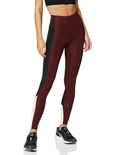 Marca Amazon - AURIQUE Bal1038 - Mallas de Entrenamiento Mujer, Rojo (Port Royale/Black/Blush), 38, Label:S