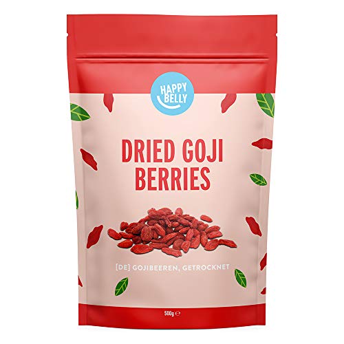 Marca Amazon - Happy Belly Bayas de goji deshidratadas, 2 x 500g