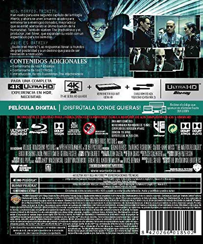 Matrix Reloaded 4k Uhd [Blu-ray]