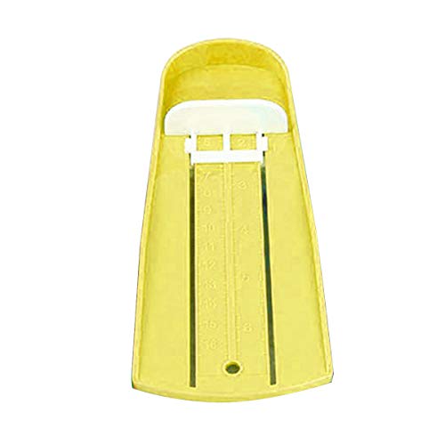 Medidor de calzado, dispositivo medidor de longitud de pies para bebés, zapato ortopédico digital para niños y medidor de pie con precisión amarillo amarillo