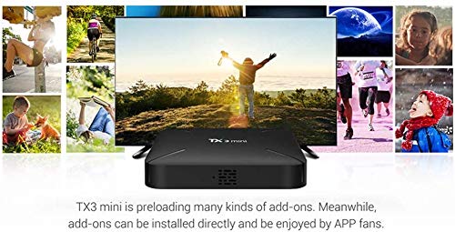 MEETGG Android 7.1 Receptor de TV, de Cuatro núcleos WiFi H.265 4K Android 7.1 TV Box 1 Go / 2 Go de Memoria RAM di 8 Go Go 16 ROM 4K / Netflix Media Player Set-Top-Box