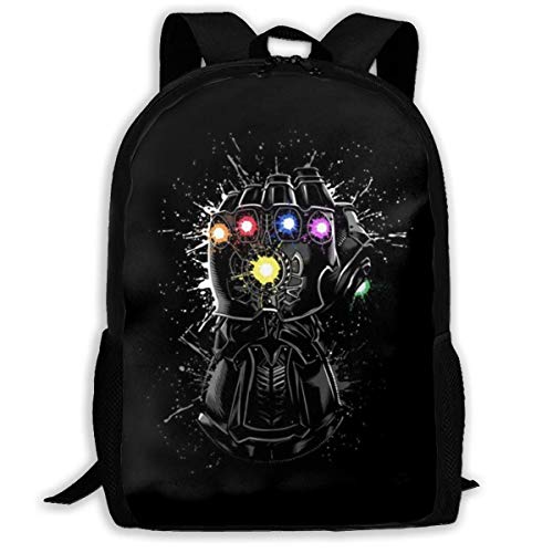 Mei-shop Mochila Informal Thanos Infinity Gauntlet Imprimir Cremallera Mochila Escolar Mochila de Viaje Mochila