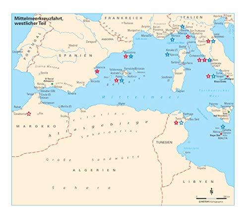 MERIAN live! Reiseführer Kreuzfahrt westliches Mittelmeer: Mit Kartenatlas im Buch und Extra-Karte zum Herausnehmen