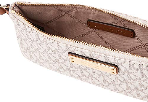 Michael Kors - Jet Set Md Wristlet, Carteras de mano con asa Mujer, Beige (Vanilla), 2x13x21 cm (W x H L)