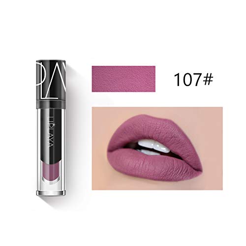 Mimore Moist Lipstick Maquillaje profesional Lápiz labial líquido, impermeable Taza antiadherente Sexy Colors Lápiz labial Hidratante Suavizante,Duradero 24 horas Hidratante Impermeable (106)