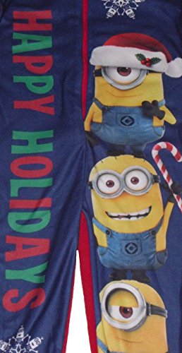 Minions - Pijama con cremallera para niño Azul marino y rojo. 4-5 Años