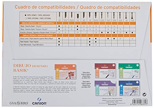 Minipack A4, 10 Hojas, Guarro Dibujo Basik Liso 130g