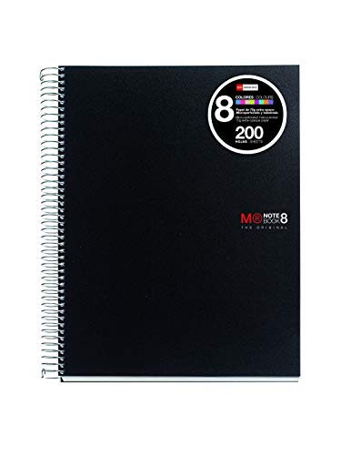 Miquel Rius 42007, Cuaderno con Tapa de Polipropileno, A5, 200 Hojas, Negro