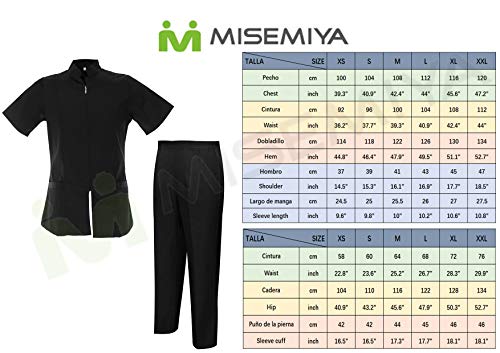 MISEMIYA - Casaca Y PANTALÓN Mujer Uniforme Laboral CLINICA Hospital Limpieza Veterinaria SANIDAD HOSTERERÍA- Ref.8298 - XL, Negro