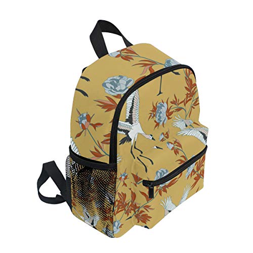 Mochila Escolar Preescolar de Ganso Silvestre con Flores para guardería, Mochila Ligera para niñas y niños de 3 a 5 años con Hebilla de Correa para el Pecho y Silbato