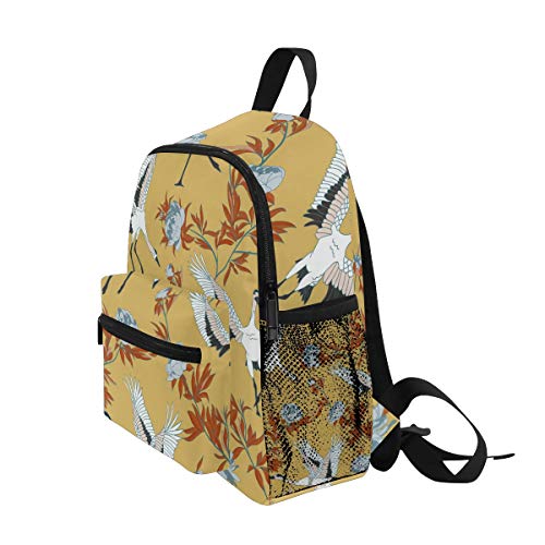 Mochila Escolar Preescolar de Ganso Silvestre con Flores para guardería, Mochila Ligera para niñas y niños de 3 a 5 años con Hebilla de Correa para el Pecho y Silbato