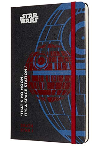 Moleskine - Agenda Semanal de 18 Meses, Edición Limitada Star Wars, Estrella de la Muerte, Agenda Escolar 2019/2020 con Tapa Dura y Cierre Elástico, ... cm, 208 Páginas (AGENDA 18 MOIS EDT LIMITEE)