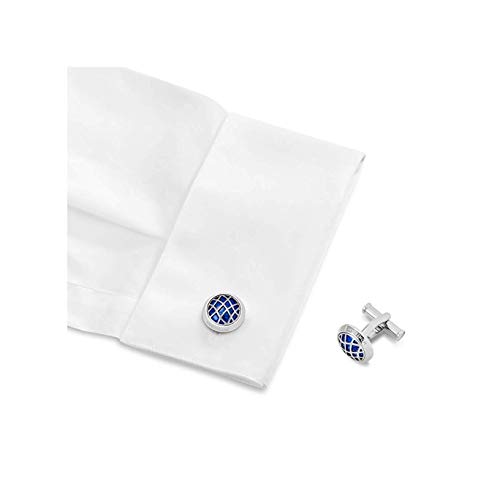 Montblanc Round Cufflinks with Lapis Lazuli 123801