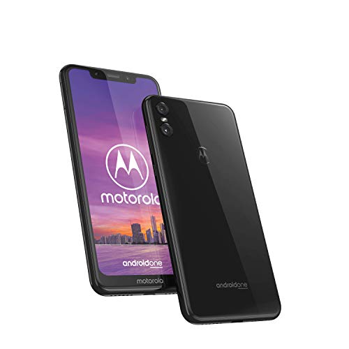 Motorola One - Smartphone Android One (pantalla de 5.9’’ ratio 19:9, cámara dual de 13 MP, 4 GB de RAM, 64 GB, Dual Sim), color negro [Versión española]