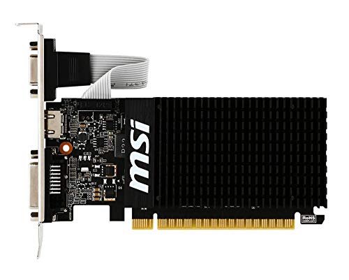 MSI V809-2000R NVIDIA GeForce GT 710 2GB - Tarjeta gráfica (Pasivo, LP/ATX, NVIDIA, GeForce GT 710, GDDR3, PCI Express x8 2.0)