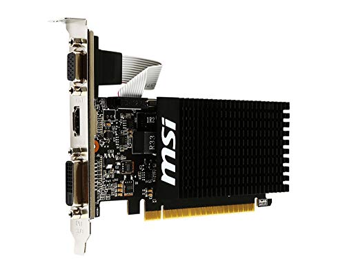 MSI V809-2000R NVIDIA GeForce GT 710 2GB - Tarjeta gráfica (Pasivo, LP/ATX, NVIDIA, GeForce GT 710, GDDR3, PCI Express x8 2.0)