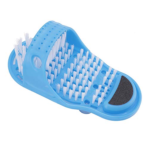 MYCreator Limpiador de pies de baño, cepillo para pies de ducha, zapatilla de limpieza para pies, masajeador, cerdas para pies, herramienta de masaje con ventosas antideslizantes pegan en el suelo