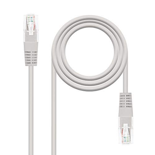 NANOCABLE 10.20.0120 - Cable de Red Ethernet RJ45 Cat.5e UTP AWG24, Gris, latiguillo de 20mts